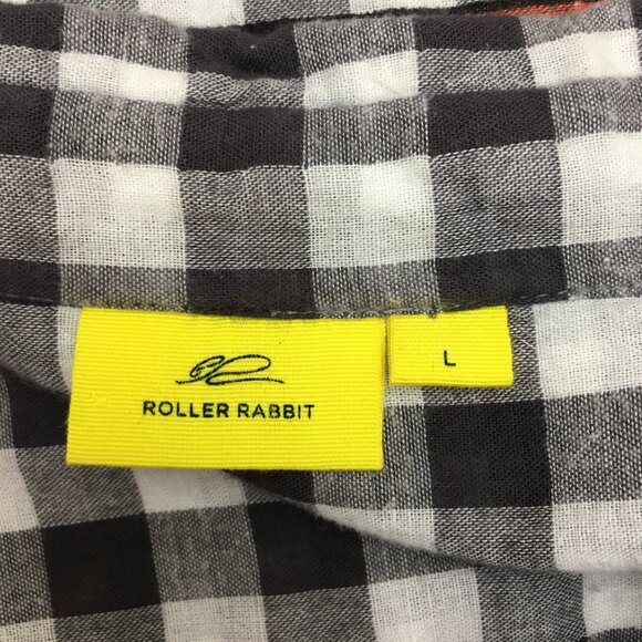 Roller Rabbit Women's Plaid Flannel Shirt Button Front Long Sleeves Large - Picture 4 of 8